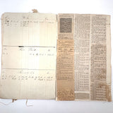 Antique Hand-marbled Alphabet Ledger Turned Lace Making Instruction Scrapbook with Samples