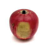 Old Turned Wooden Apple with Horse Roulette Spinner Inside
