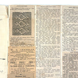 Antique Hand-marbled Alphabet Ledger Turned Lace Making Instruction Scrapbook with Samples