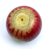 Old Turned Wooden Apple with Horse Roulette Spinner Inside