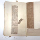 Antique Hand-marbled Alphabet Ledger Turned Lace Making Instruction Scrapbook with Samples