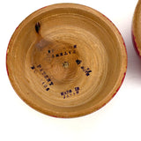 Old Turned Wooden Apple with Horse Roulette Spinner Inside