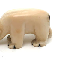 Sweet Small Inuit Eskimo Carved Tusk Polar Bear 