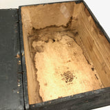 Charming 1889 Wire-Hinged Wooden Box with Hand-sewn, Embroidered Piecework Decoration