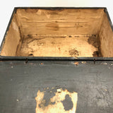 Charming 1889 Wire-Hinged Wooden Box with Hand-sewn, Embroidered Piecework Decoration