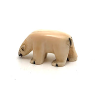 Sweet Small Inuit Eskimo Carved Tusk Polar Bear 