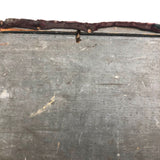 Charming 1889 Wire-Hinged Wooden Box with Hand-sewn, Embroidered Piecework Decoration