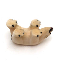 Sweet Small Inuit Eskimo Carved Tusk Polar Bear 