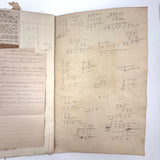 Antique Hand-marbled Alphabet Ledger Turned Lace Making Instruction Scrapbook with Samples