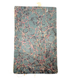 Antique Hand-marbled Alphabet Ledger Turned Lace Making Instruction Scrapbook with Samples