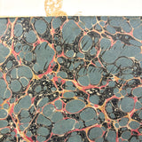 Antique Hand-marbled Alphabet Ledger Turned Lace Making Instruction Scrapbook with Samples
