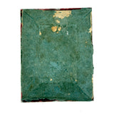 As a Keepsake, Mid 19th Century Reverse Painted Glass, Foil and Paper Flowers Forget Me Not