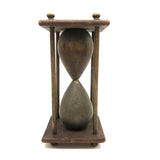 Early 20th C. Odd Fellows Carved Hourglass in Gold and Silver Paint