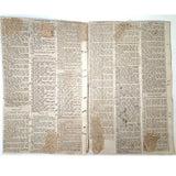 Antique Hand-marbled Alphabet Ledger Turned Lace Making Instruction Scrapbook with Samples