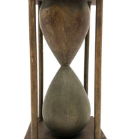 Early 20th C. Odd Fellows Carved Hourglass in Gold and Silver Paint