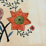 Amish Artist Barbara Ebersole (1846-1922) Lancaster, PA 1879 Ink and Watercolor Fraktur Bookplate