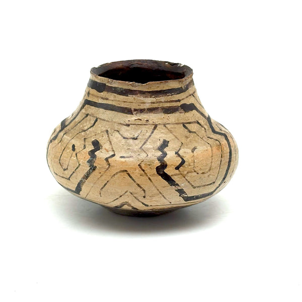 Lovely Older Vintage Hand-painted Peruvian Shipibo-Conibo Pottery Vessel