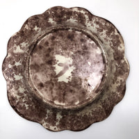 Antique Majolica Plate with Drippy Dog