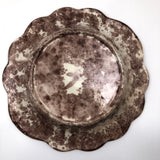 Antique Majolica Plate with Drippy Dog