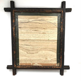 Men Talking, Charles Rubin Oil on Board in Adirondack Frame