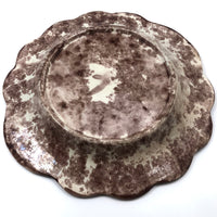 Antique Majolica Plate with Drippy Dog