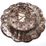 Antique Majolica Plate with Drippy Dog