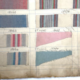 Another Most Beautiful 1929 Oversized, Double-Sided Gridded Page of Flannel Fabric Swatches (#4)