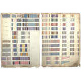 Another Most Beautiful 1929 Oversized, Double-Sided Gridded Page of Flannel Fabric Swatches (#4)