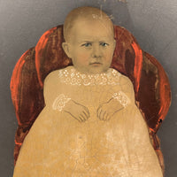 Strange Baby: Hand-painted Antique Full Plate Tintype