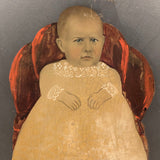 Strange Baby: Hand-painted Antique Full Plate Tintype