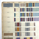 Another Most Beautiful 1929 Oversized, Double-Sided Gridded Page of Flannel Fabric Swatches (#4)