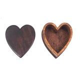 Treen Heart Shaped Box Made of Three Woods