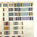 Another Most Beautiful 1929 Oversized, Double-Sided Gridded Page of Flannel Fabric Swatches (#4)