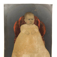 Strange Baby: Hand-painted Antique Full Plate Tintype