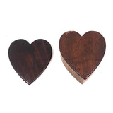 Treen Heart Shaped Box Made of Three Woods