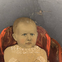 Strange Baby: Hand-painted Antique Full Plate Tintype