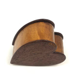 Treen Heart Shaped Box Made of Three Woods