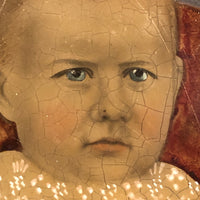 Strange Baby: Hand-painted Antique Full Plate Tintype