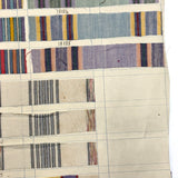 Another Most Beautiful 1929 Oversized, Double-Sided Gridded Page of Flannel Fabric Swatches (#4)