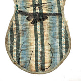Very Sweet Old Quilted Cat Pot Holder with Hand-drawn Face and Bow