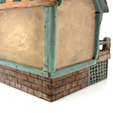 Amazing Old Scratch Built Wooden Folk Art House Bank with Checkerboard Roof, Opening Door and Intensively Carved Details