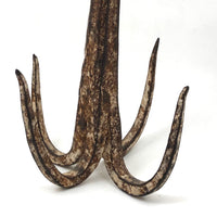 Beautiful Large Hand-forged Iron Grappling Hook in Old White Paint
