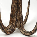 Beautiful Large Hand-forged Iron Grappling Hook in Old White Paint