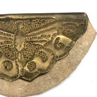 Embossed Brass Butterfly Pen Wipe