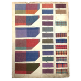 Most Beautiful 1929 Oversized, Double-Sided Gridded Page of Flannel Fabric Swatches (#1)