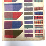 Most Beautiful 1929 Oversized, Double-Sided Gridded Page of Flannel Fabric Swatches (#1)