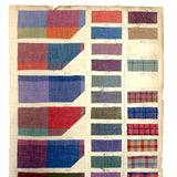 Most Beautiful 1929 Oversized, Double-Sided Gridded Page of Flannel Fabric Swatches (#1)