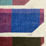 Most Beautiful 1929 Oversized, Double-Sided Gridded Page of Flannel Fabric Swatches (#1)