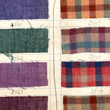 Most Beautiful 1929 Oversized, Double-Sided Gridded Page of Flannel Fabric Swatches (#1)