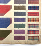 Most Beautiful 1929 Oversized, Double-Sided Gridded Page of Flannel Fabric Swatches (#1)